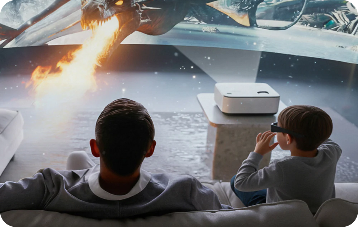 INAIR Pod Connection Guide for Projectors or External Displays: Real-Time 2D-to-3D Home Theater Setup Guide