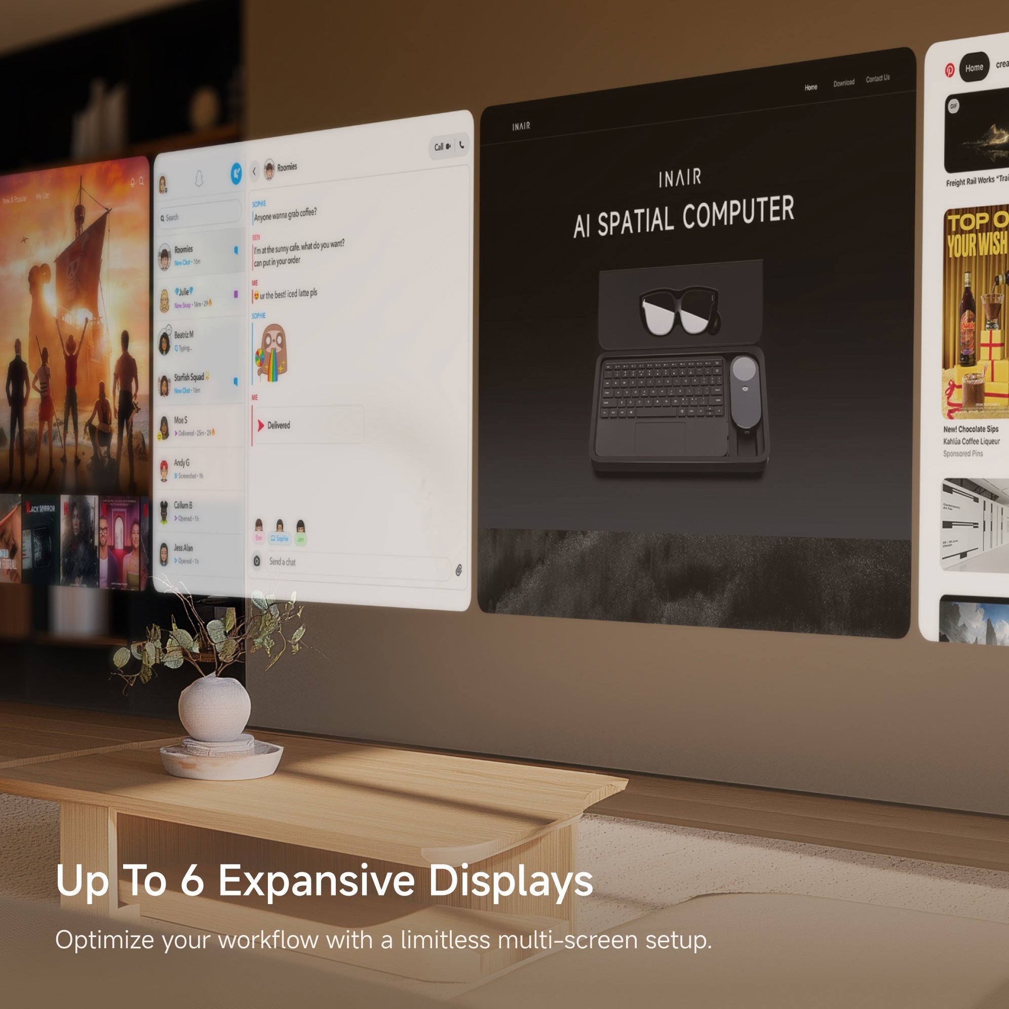 The Ultimate Portable Multi-Screen Wonder for 2025: INAIR AR Glasses Unlock Infinite Virtual Workspaces